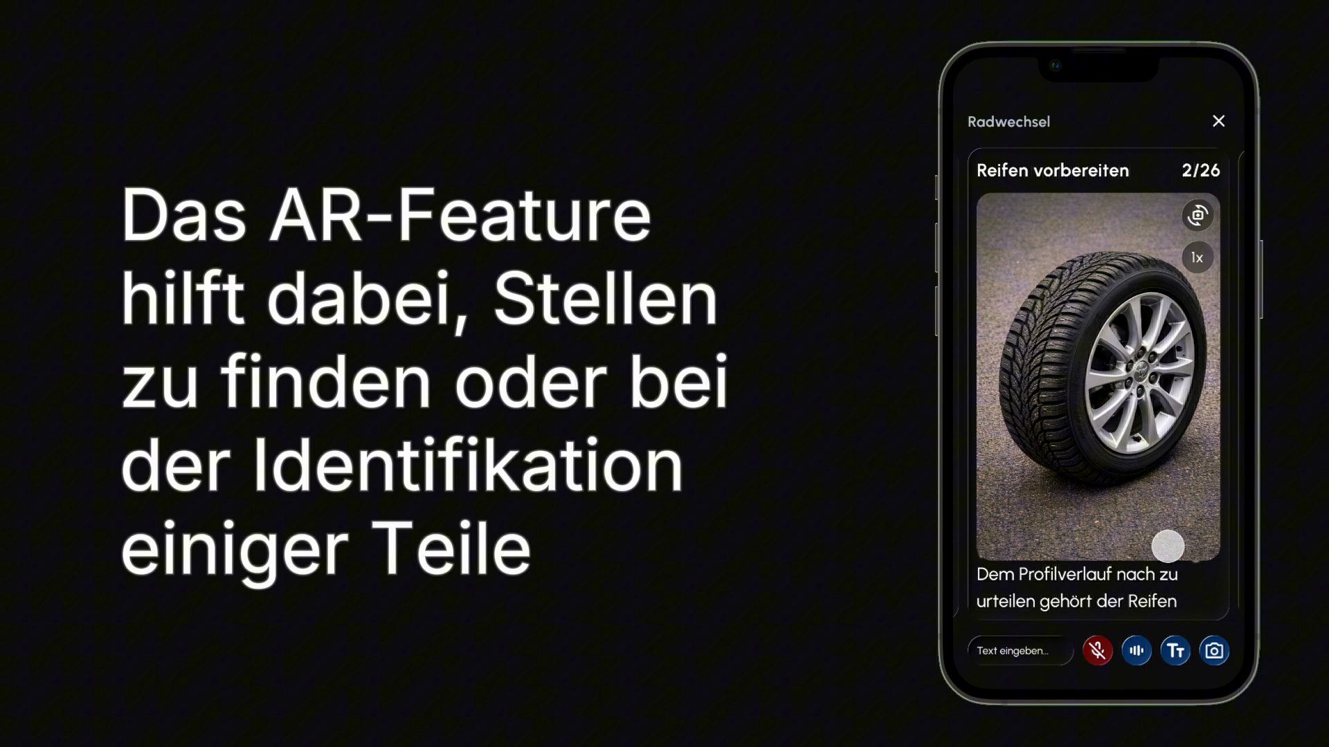 AR-Feature beim Reifenwechsel