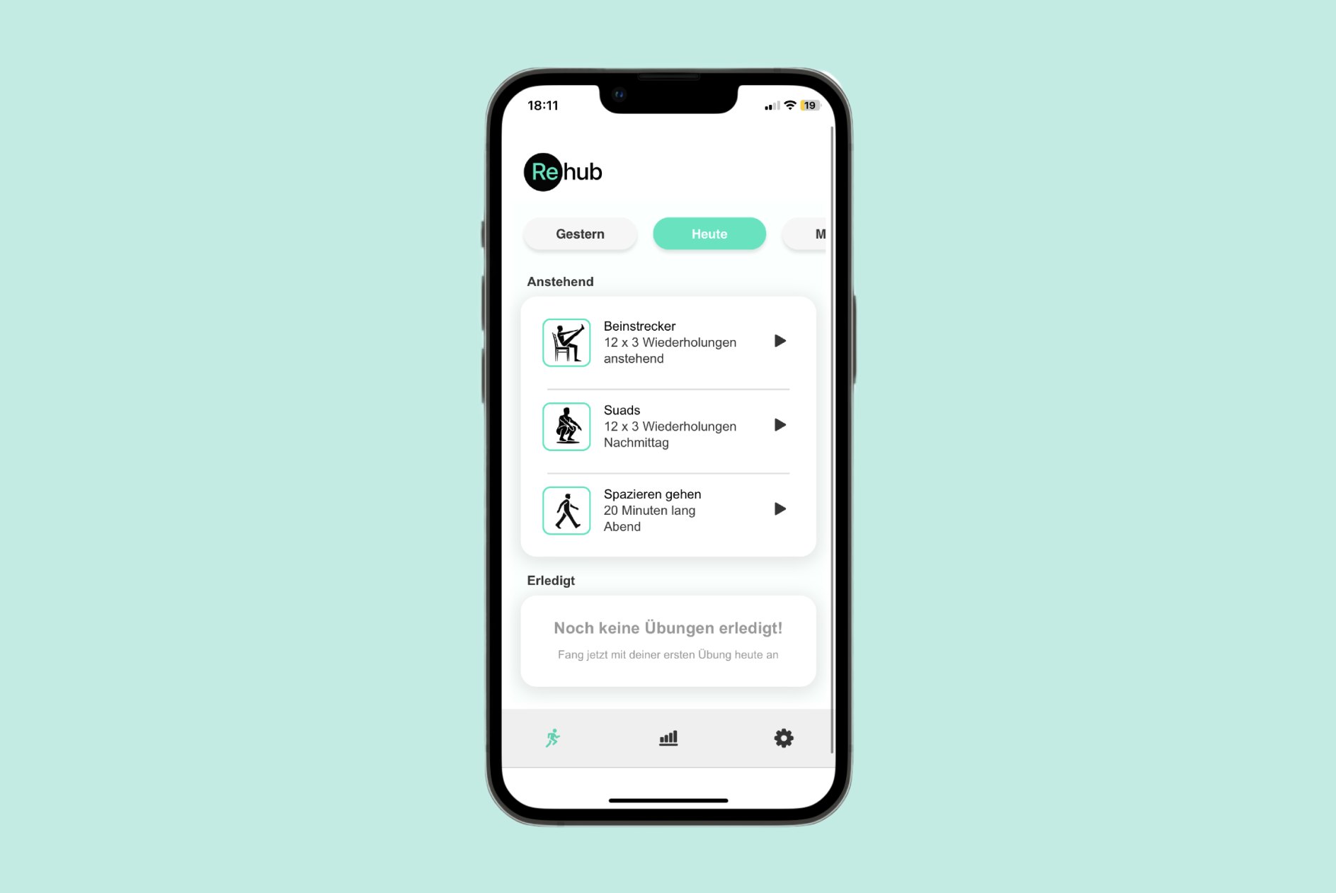Rehub — Übungsübersicht
