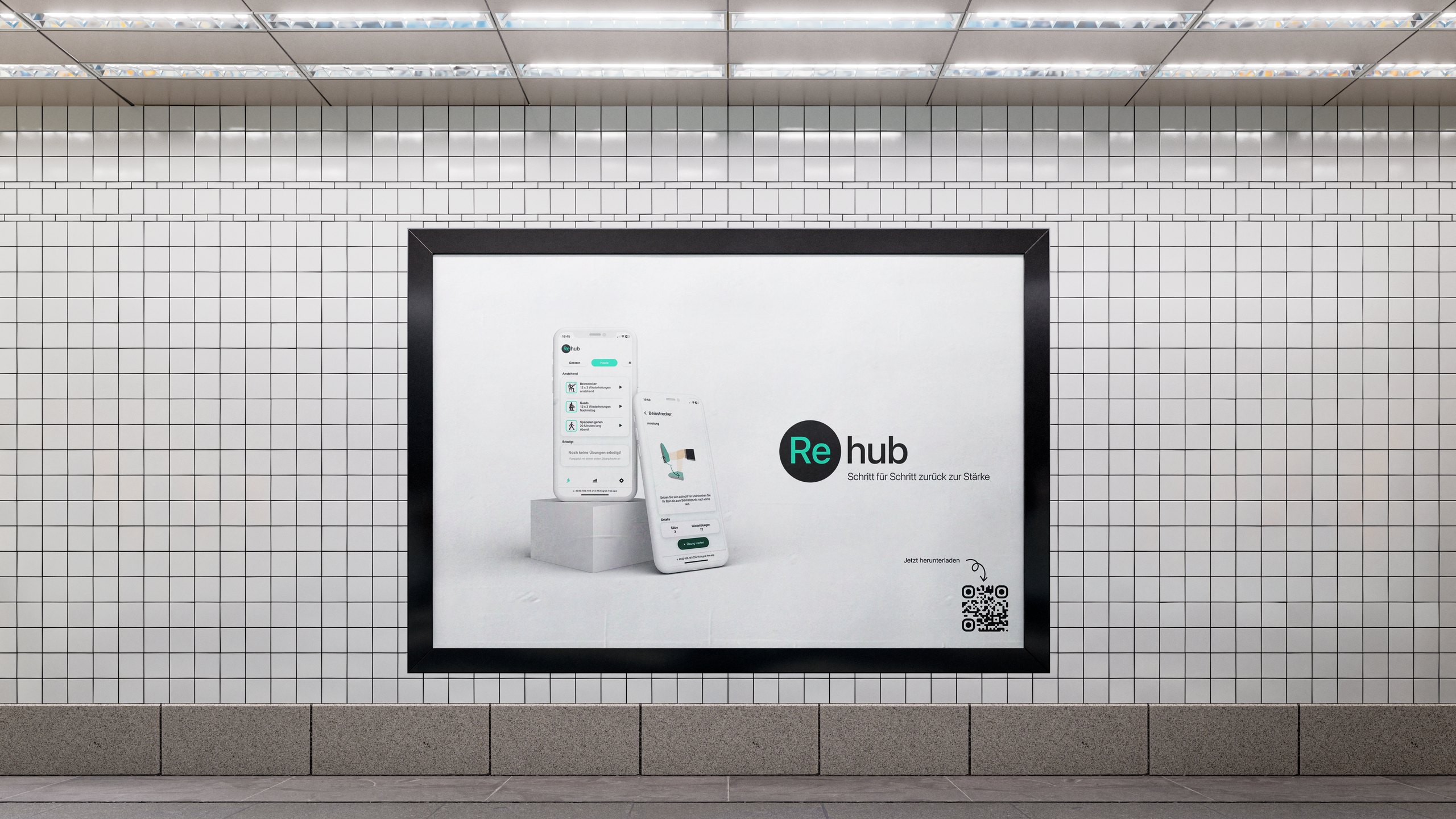 Rehub — Billboard in einer U-Bahn-Station