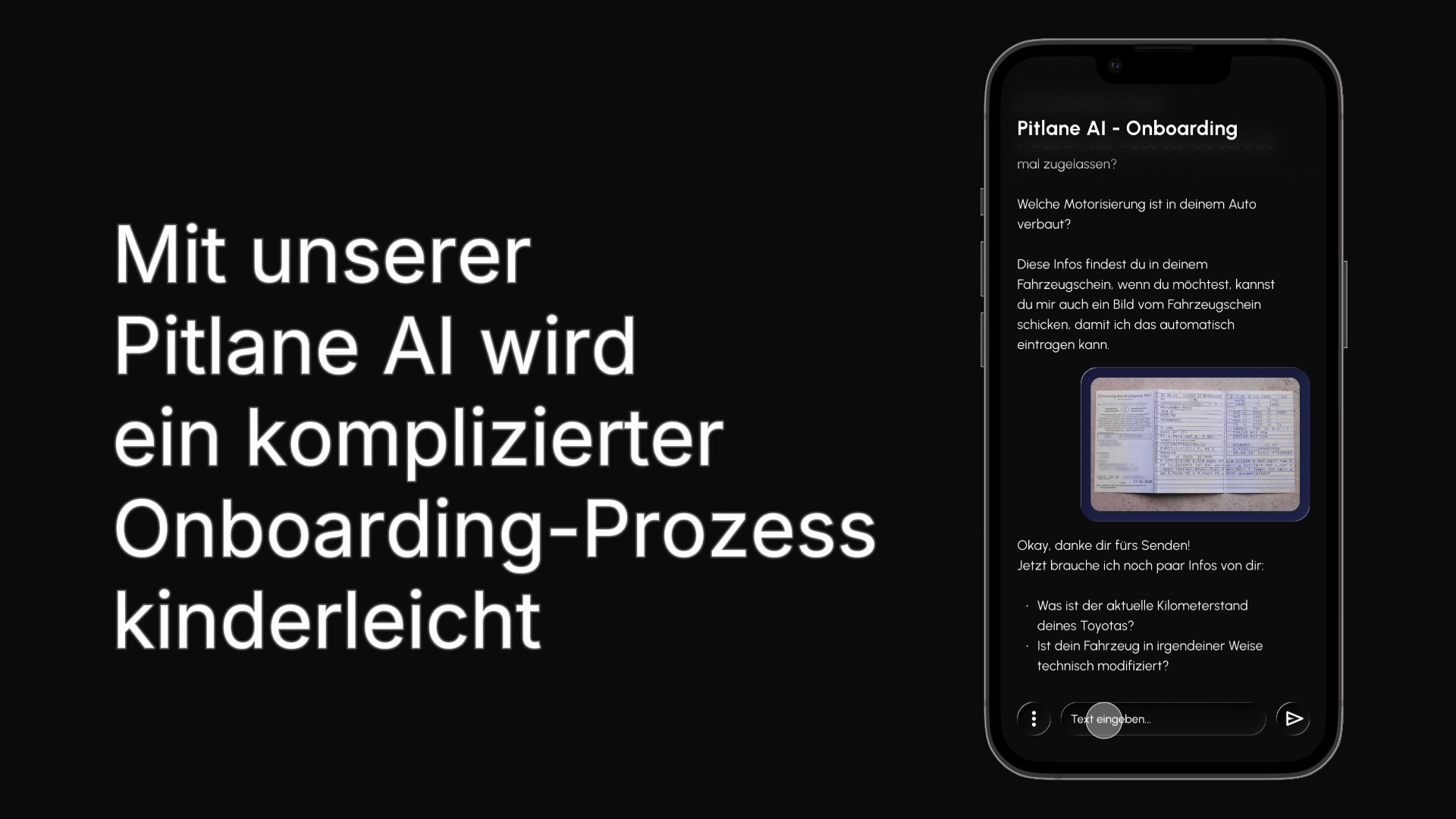 Onboarding mit der Pitlane AI